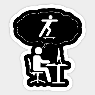 Office Dreamer - Skater Sticker